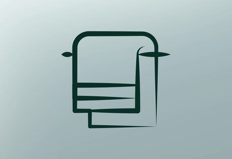 A simple symbol for the hotel library on a light background.