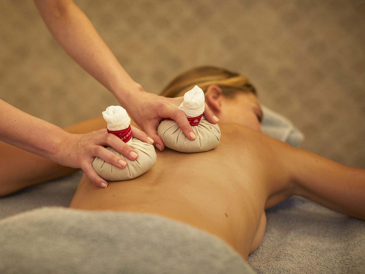 Stamp massage at the Crystal spa