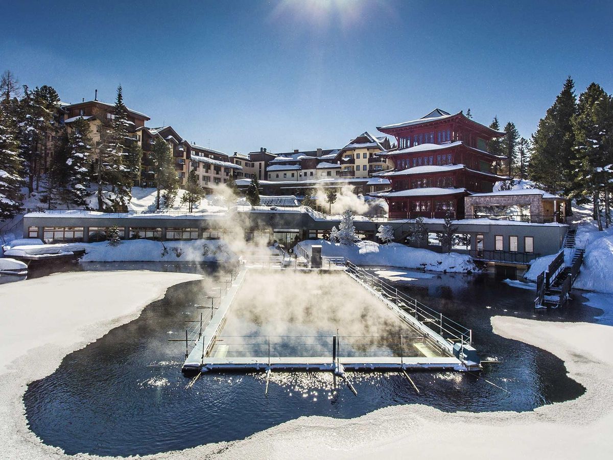 Winterstimmung im Hotel Hochschober inklusive beheiztem See-Bad