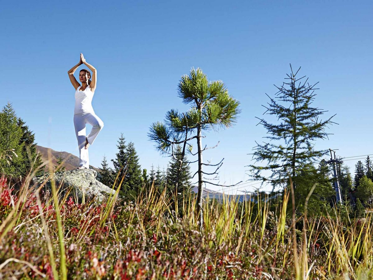 Yoga in the mountains for beginners and advanced
